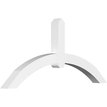 Ekena Millwork Archdale Architectural Grade PVC Gable Bracket, 60"W x 27 1/2"H x 4"D x 4"F, 11/12 Pitch GBP060X28X0404ARC00